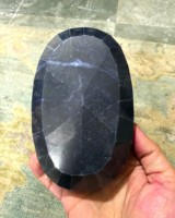 Saphir bleu chauffé ovale facetté, cabochon de pierre précieuse naturelle en corindon pour la fabrication de bijoux