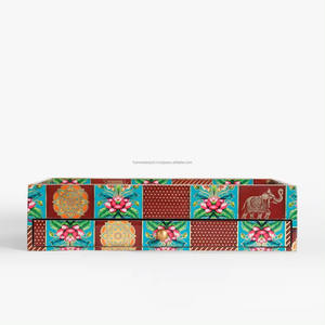 Bandeja de servicio de almacenamiento al por mayor con cajón Bandeja de almacenamiento impresa de esmalte de diseño personalizado al mejor precio - Product Image 3