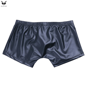 Slim Fit <b>Men</b> Faux Leather Cheeky Buckled Boxer Shorts <b>Trunks</b> Lingerie Underwear Clubwear Premium Quality Fashion Raccoon Sports - Product Image 3