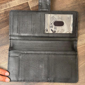 2025 Wholesale New Arrival Travel <b>Wallet</b> <b>Card</b> <b>Holder</b> Hand Tooled Leather Long <b>Wallet</b> Genuine Cowhide Leather <b>Wallets</b> for unisex - Product Image 6