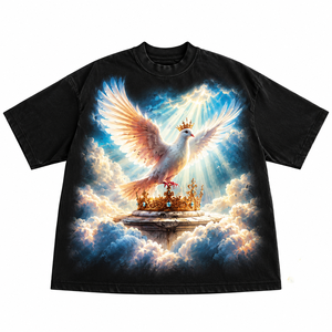 Camiseta negra con estampado gráfico extragrande personalizado, cuello redondo, 100% algodón, tela ecológica, estilo moderno, manga corta, unisex. - Product Image 1