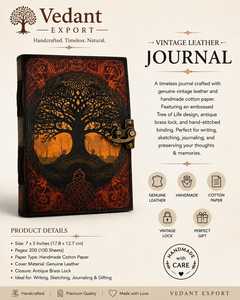 Genuine Leather printed <b>Journal</b> Notebook Handmade Vintage <b>Writing</b> Diary Refillable Travel Notebook - Product Image 1