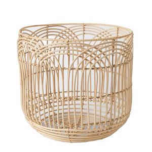 Cesta de mimbre redonda para almacenamiento, cesta elegante y decorativa, fabricación al por mayor, de Vietnam - Product Image 1