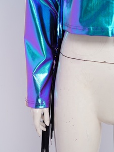 Chaqueta metálica brillante para adultos y mujeres, para baile, fiesta de cumpleaños, trajes de baile de Hip Hop, ropa de baile, traje de baile de Jazz - Product Image 5
