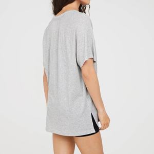 Camisetas de Mujer al por Mayor, OEM ODM, 180gsm, Estilo Vintage, Corte Ajustado, Hombros Caídos, con Agujeros, Ropa Casual de Verano, Alta Calidad - Product Image 6
