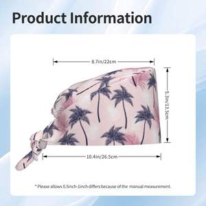 Custom Color Purple Cotton Woven Fabric Nurse <b>Scrub</b> <b>Cap</b> Tie Back Reusable Healthcare Uniform Hat for Men - Product Image 5