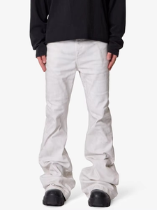2026 High Quality Custom Knitted Cotton Solid Straight Casual Breathable MidRise Hiphop Slim Medium Wash Men's Denim - Product Image 1