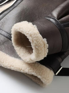 Chaqueta de Motociclista para Hombre, Estilo Retro, Primavera, Piel de Oveja Marrón, Cuello Alto con Capucha, Corte Regular, Impermeable, Transpirable y Resistente al Viento - Product Image 6