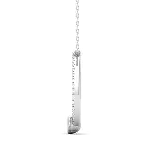Colgante de Círculo Abierto con Diamante Cultivado en Laboratorio, Doble Bisel, Oro 10K/14K/18K, Plata 925/935, Joyería de Lujo, Chapado en Rodio - Product Image 4