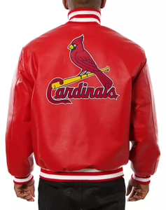 Chaqueta Universitaria de Cuero Roja de los St. Louis Cardinals - Product Image 2