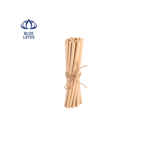 BEST SELLER - Pailles en bambou réutilisables hautement recommandées - Ensemble de pailles écologiques de haute qualité - Brosse de nettoyage - Blue Lotus - Product Image 1