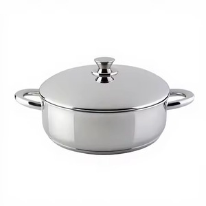 Casserole en cuivre avec couvercle et poignée en acier inoxydable, compatible four, gaz et plaques à induction, design minimaliste durable - Product Image 3