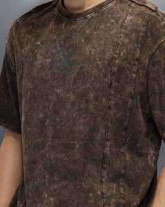Camiseta de hombre oversize de corte holgado con hombros caídos, manga corta, de algodón, estilo casual y streetwear - Product Image 6