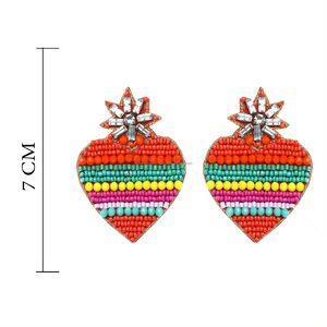 Festival Fashion <b>Statement</b> Embroidery Seed Bead Drop Earrings Elegant Jewelry <b>for</b> <b>Women</b> - Product Image 1
