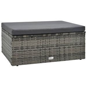 Sofá Modular Grande para Jardín en Ratán PE Gris y Acero con Recubrimiento en Polvo, Colección de Ratán PE Duradera y Elegante - Product Image 4