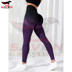 Leggings de sport à taille haute pour femmes, avec blocs de couleur et effet ventre plat, pour le yoga, la remise en forme et l'entraînement - Product Image 2