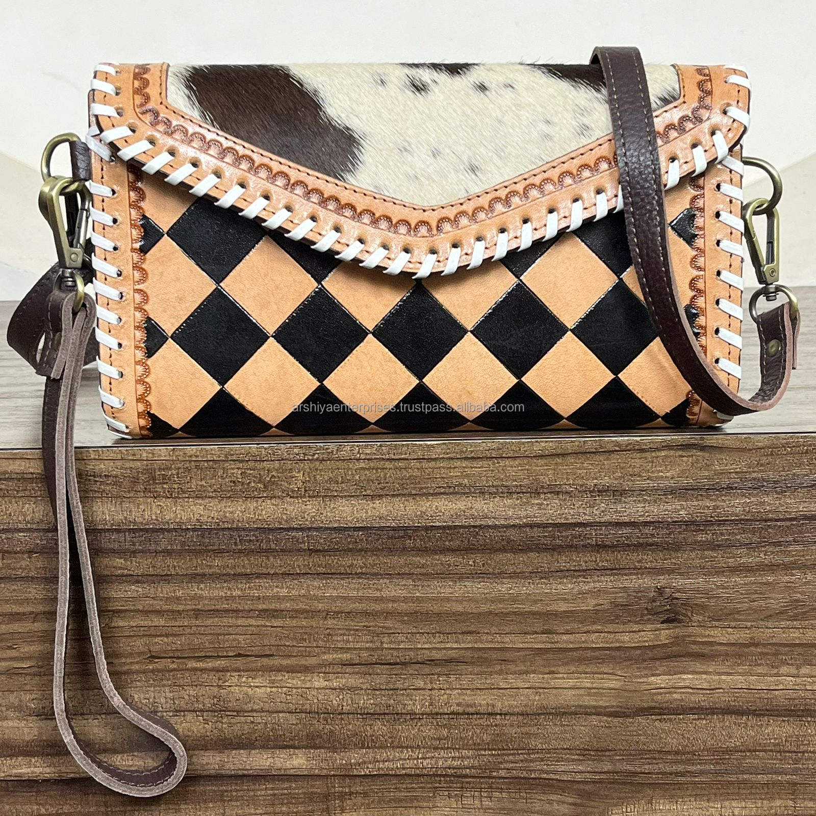 Tan & Black Checkered