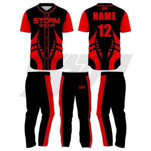 Uniforme de Béisbol Personalizado Sublimado 100% Poliéster para Hombre, Uniforme de Béisbol y Sóftbol de Alta Calidad, Personalizado, Talla Grande, con Botones Completos - Product Image 1