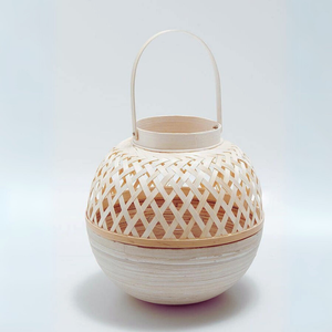 โคมไฟหวายไม้ไผ่เป็นมิตรกับสิ่งแวดล้อม-ไฟตกแต่งแบบชนบทสำหรับพื้นที่ในร่มและกลางแจ้งเชิงเทียนสำหรับคริสต์มาสอีสเตอร์ - Product Image 2