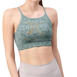 Top Deportivo de Yoga para Mujer, Diseño Moderno, Spandex/Nylon, Logotipo Frontal Simple, Alta Sujeción, Transpirable, Ecológico - Product Image 1