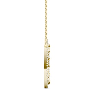 Collier pendentif vintage en moissanite taille poire, couleur or, aspect diamant, bijou ajouré pour femme, cadeau - Product Image 3