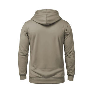 Sweat à capuche zippé pour homme, style streetwear, coupe classique, grammage lourd 400g, tricoté, anti-boulochage, uni, doublure polaire hiver, 100% - Product Image 5