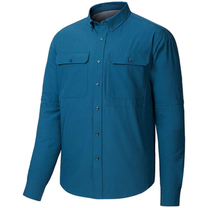 Chemise de pêche durable pour homme, boutonnée, manches longues, respirante, protection UV, équipement de plein air, fournisseur OEM - Product Image 1