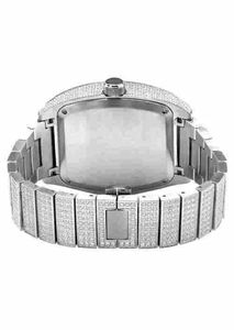 Montre automatique en acier pour homme et femme, style hip-hop, avec diamant moissanite de couleur D, taille ronde, pureté VVS et fonction date - Product Image 3