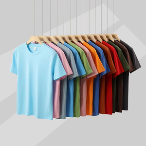 Camiseta de Verano para Mujer, Algodón 2026, Lisa, Holgada, Estilo Coreano, Informal, de Punto, Manga Corta, para Uso Diario - Product Image 1
