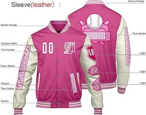 Veste d'hiver confortable pour homme, style Letterman, col montant, logo sur le devant, coupe-vent, respirante, séchage rapide, haute qualité, écologique - Product Image 3