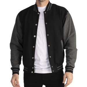 <b>Men's</b> Green <b>White</b> Varsity <b>Jacket</b> Fleece Material Turn-down Collar Regular Fit Casual Style Autumn Wear - Product Image 3