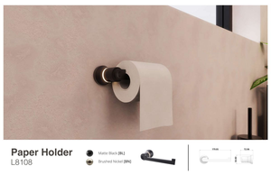 Porte-papier toilette mural en acier inoxydable, porte-rouleau de papier toilette noir mat, nickel brossé, accessoire de salle de bain - Product Image 2