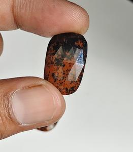 Natural Mahogany Obsidian Cushion Rose Cut Cabochon Pair Loose Jewelry Making Supplies High Quality Black 5 Gram Polished Color - Product Image 2