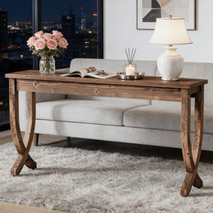 Consolle Lunga Moderna di Lusso in Legno Massello, Arredamento Contemporaneo per Ingresso, Appartamento o Soggiorno d'Hotel - Product Image 1