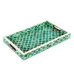 Arab Style Square Resin Wood Marble MDF Serving Tray Stocked for Hotels Restaurants Home Use Dishes & Plates Food Serving - Product Image 5