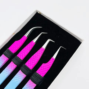Pinzas Profesionales para Pestañas con Punta Puntiaguda y Agarre de Diamante, de Acero Inoxidable, con Etiqueta Personalizada, en Nuevos Tonos de Color, para Cuidado Personal - Product Image 3