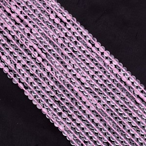 AAA+ <b>Rose</b> Quartz 3mm-4mm Faceted Coin Briolette Beads Natural Pink Quartz Semi Precious Gemstone Fancy Loose Beads For Jewelry - Product Image 4