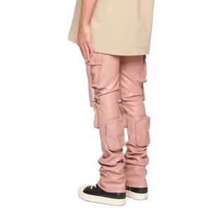 กางเกงแทร็คทรงตรงลายทาง ผลิตตามแบบ OEM หนังแท้ ทรงซ้อน ราคาถูก คุณภาพดีที่สุด ขายดีในฤดูหนาว - Product Image 3