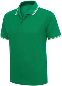 Chemise décontractée en coton pour homme, manches courtes, unie, écologique, séchage rapide, personnalisable, pour le golf - Product Image 2