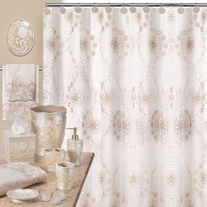 Set di 12 Tende da Doccia Trasparenti con Motivo a Rose, Stile Moderno e Lussuoso, con 12 Ganci per il Bagno, Accessorio Contemporaneo di Lusso per il Bagno - Product Image 4