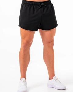Pantalones Cortos Negros de Algodón de Alto Rendimiento para Hombre, Casuales, con Cordón en la Cintura, Color Sólido, Transpirables, Tejidos, de Tiro Medio, de Secado Rápido - Product Image 2