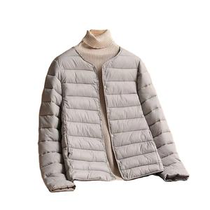 2025 nuevo Otoño Invierno Ultra ligero abajo algodón Delgado abrigo cálido mujer cortavientos con tela de lona mate sólida - Product Image 5