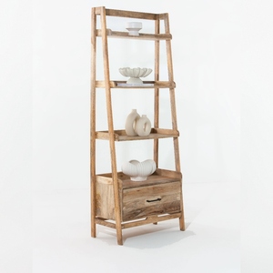Étagère en bois Vandana Altis Falcon, design moderne et minimaliste en bois massif, meuble de rangement - Product Image 2