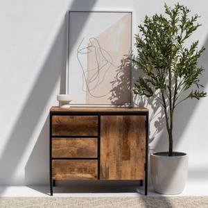 Aparador Industrial Vandana Pebble Vesta con 3 Cajones y 1 Puerta para un Almacenamiento Moderno y Elegante en el Hogar - Product Image 1