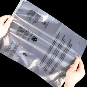 Pe Clear Plastic Zipper Garment Transparent Reclosable <b>Packing</b> Pouch Wear Resistant Breathable Apparel <b>Bag</b> - Product Image 3