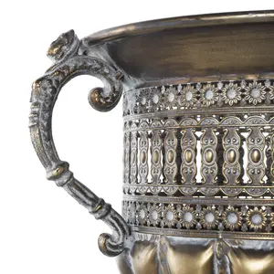 Proveedor de Jarrones de Metal al por Mayor de Alta Demanda, Jarrón Decorativo de Hierro Negro Mate de Lujo - Product Image 4