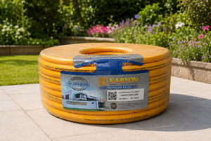 Tuyau d'air industriel jaune de qualité supérieure, PVC flexible rond 13mmx21mm 100m haute pression pour compresseur d'air et outils pneumatiques - Product Image 1