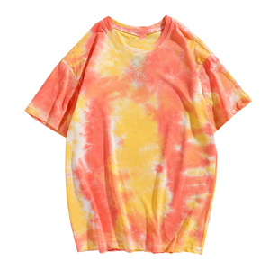 T-shirts tie-dye pour homme 100% coton, quatre couleurs, col rond, coupe classique, jersey, tissu à séchage rapide - Product Image 2