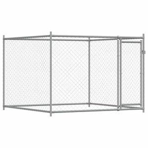 Jaula para Perros de Acero Galvanizado Gris Resistente de 6.6x6.6x4.9 pies - Product Image 2