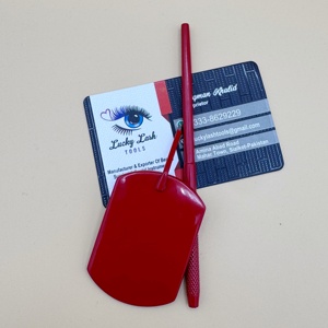 Espejo de Acero Inoxidable para Revisar Extensiones de Pestañas, Herramienta de Venta al por Mayor, Forma Rectangular, Color Rojo Rosa, Espejo Portátil de Maquillaje - Product Image 5